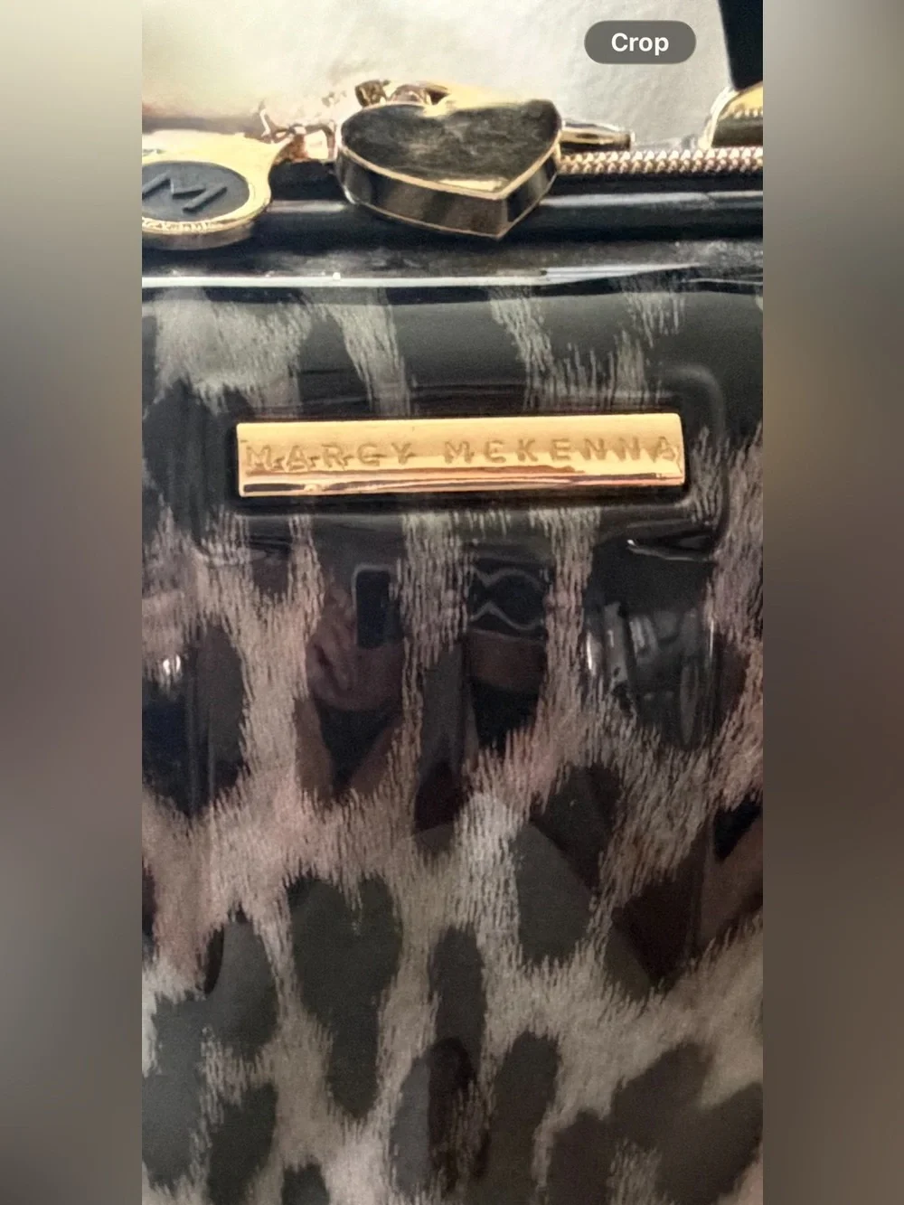 Marcy McKenna 2-in-1 Essential Milan Hardside Beauty Case Leopard NWOT